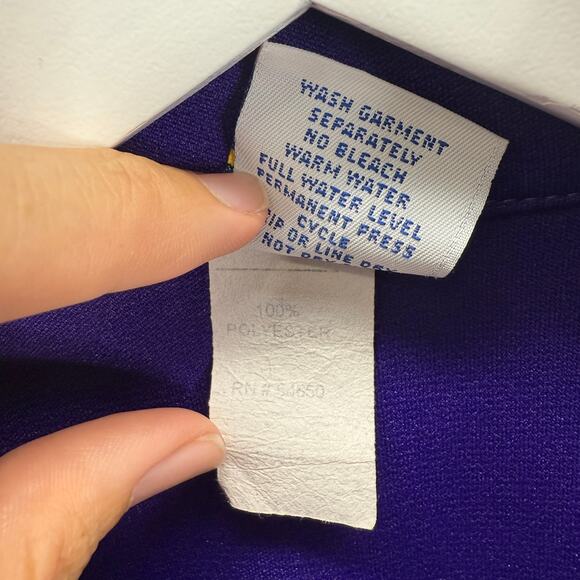 Vintage Varsity Spirit Cheer Warm Up Track Suit Size S Purple Yellow Costume - Picture 6 of 10